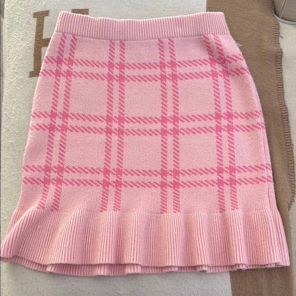 Pink Plaid Women's Skirt